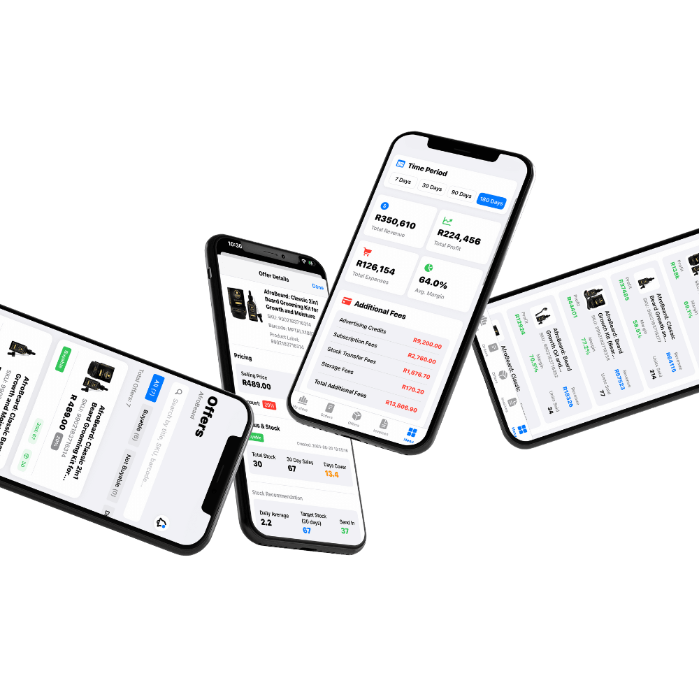 Takealot buy box tracking on mobile devices - iOS and Android apps with automated repricing every 6 minutes