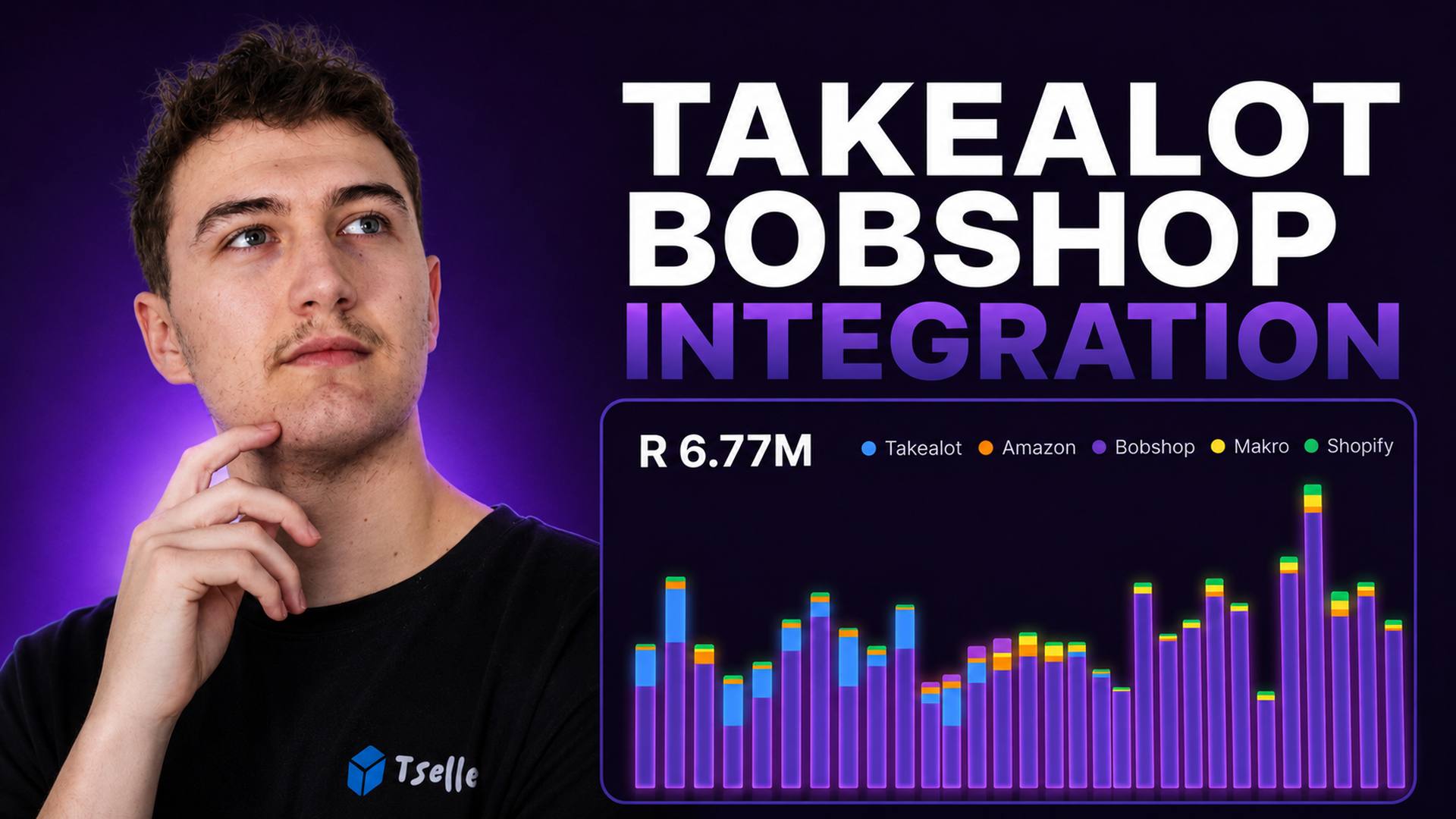 TSeller Bobshop integration — connect your Bobshop seller account to Takealot, Amazon, Shopify, WooCommerce, and Makro and manage every sales channel from one dashboard in South Africa