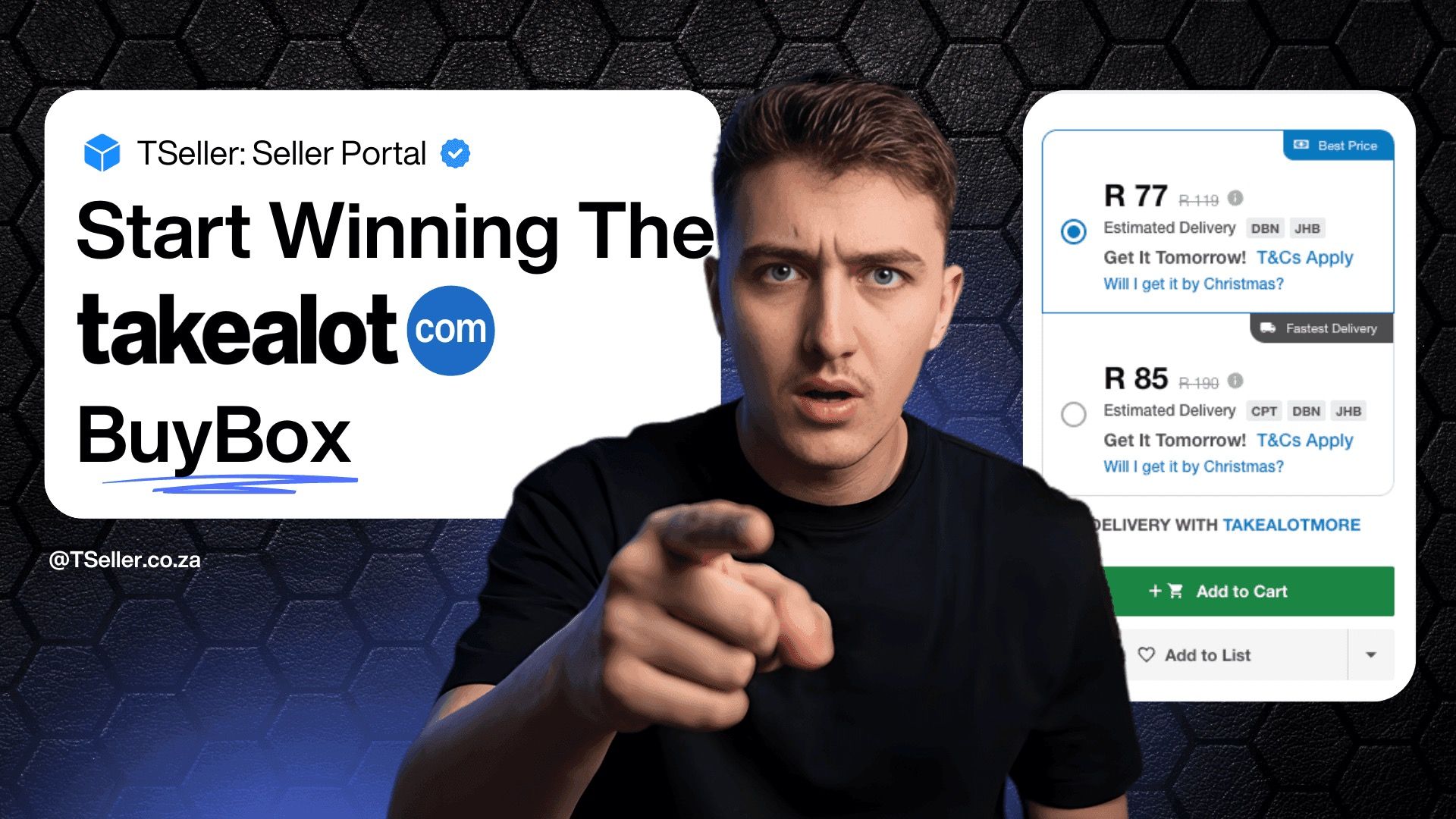 Takealot Buy Box winning strategies explained — how to outprice competitors, improve seller metrics, and win more Buy Boxes using TSeller repricing
